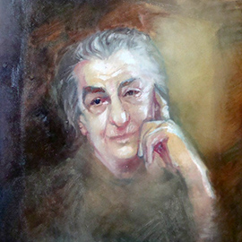 Strange golda meir painting